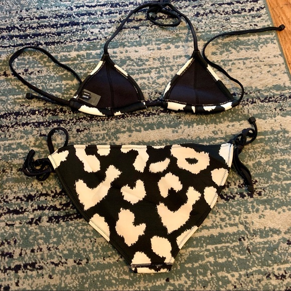 Medium Top Large Bottom White Leopard Triangl Suit - Picture 3 of 5